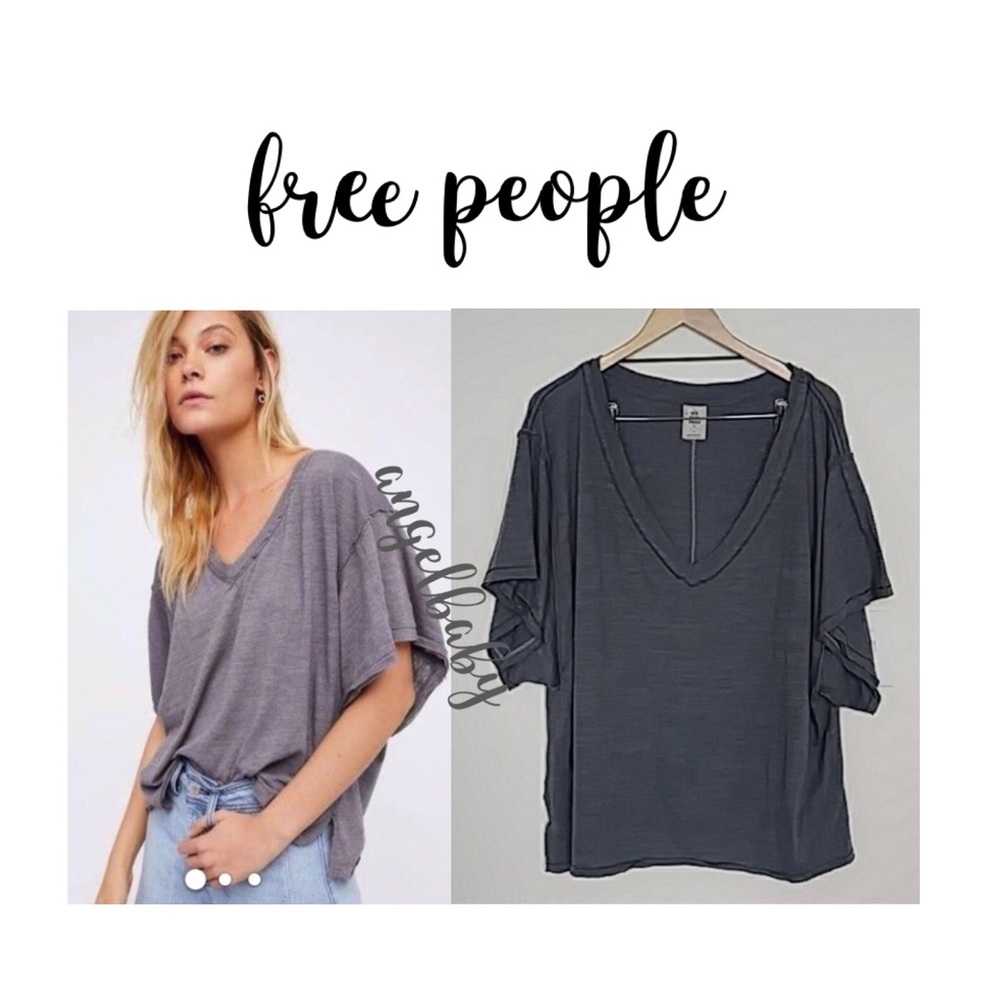 Free People Boyfriend Tee in Coal!